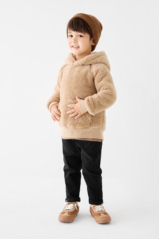 長刷毛連帽上衣-童