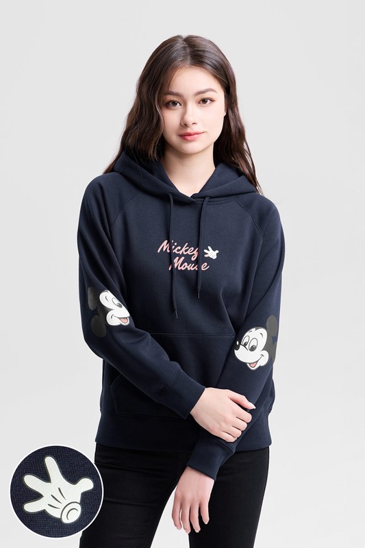 迪士尼系列刷毛印花連帽衫-14-女