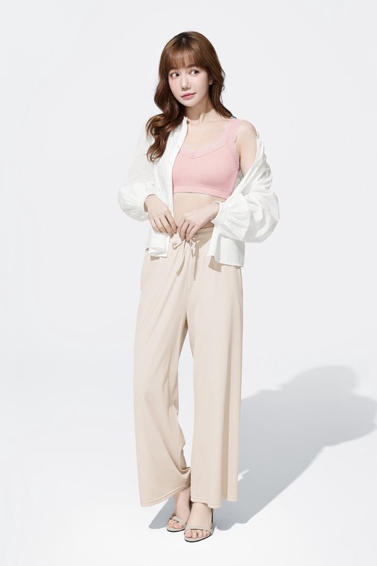 可拆式無縫Bra短版蕾絲背心-女