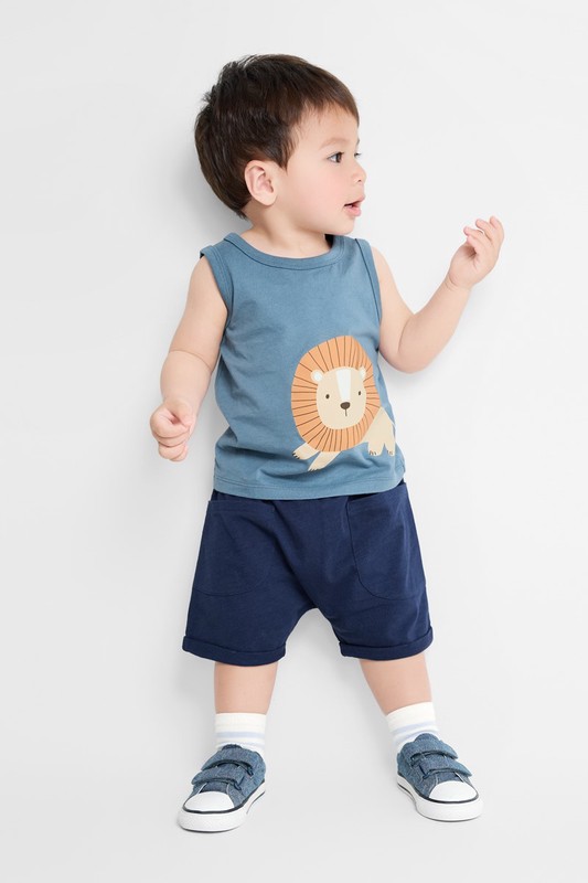 竹節棉口袋短褲-Baby