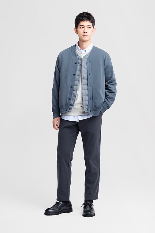 彈性休閒九分褲-男