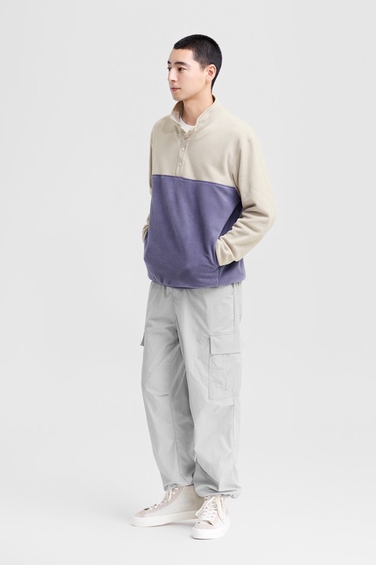 Fleece半開襟上衣-男