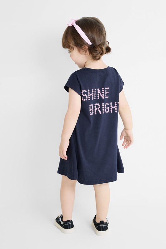 純棉文字印花洋裝-Baby