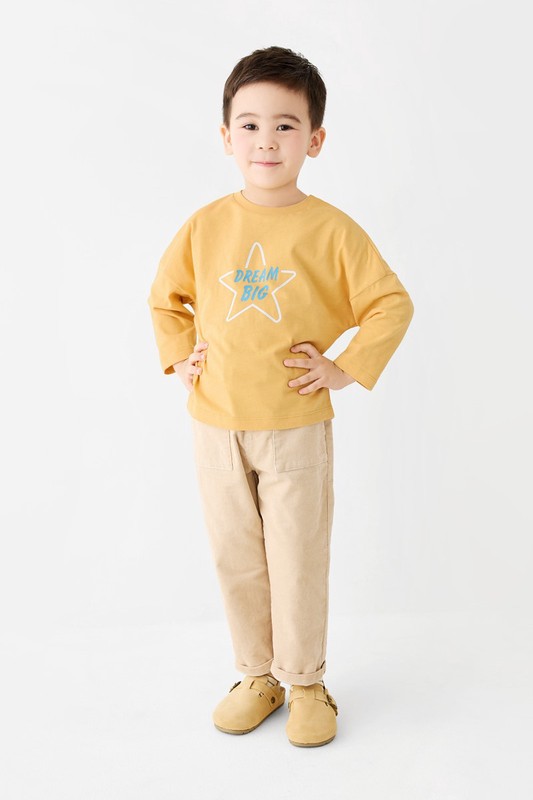 燈芯絨錐形褲-童