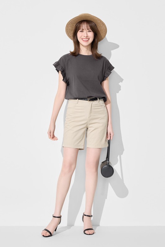 卡其五分褲-女