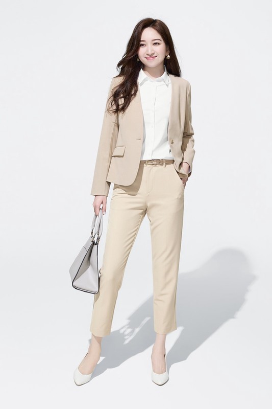 輕型無領西裝外套-女