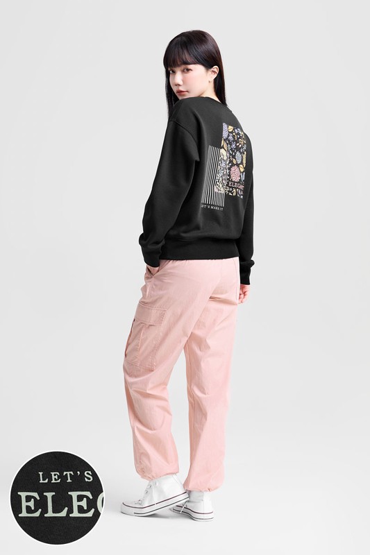 花卉刷毛印花圓領衫-02-女