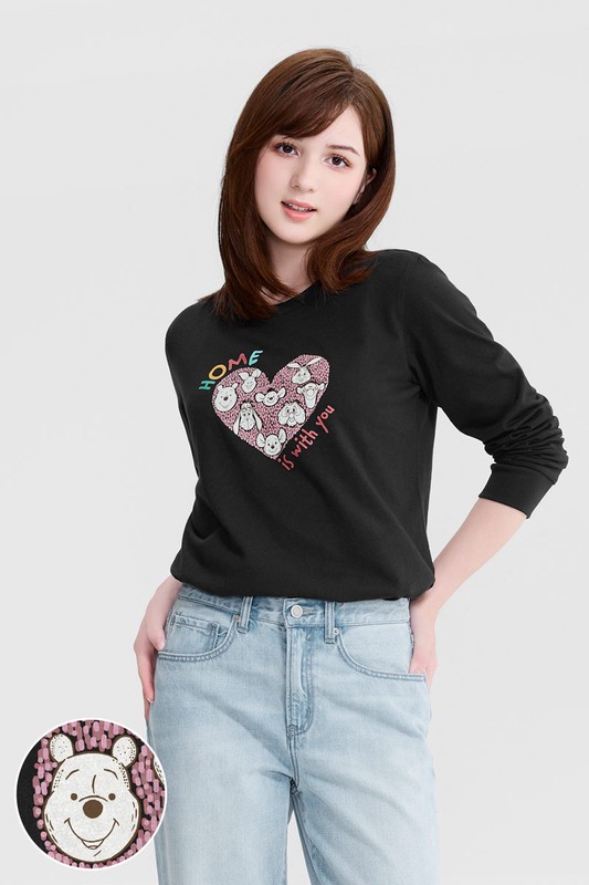 迪士尼系列長袖印花T恤-18-女