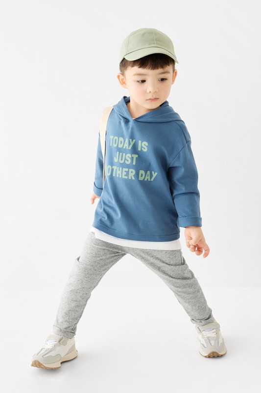 竹節棉口袋長褲-童