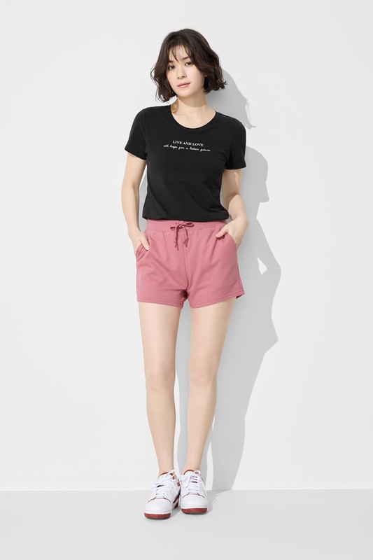 小毛圈口袋短褲-女