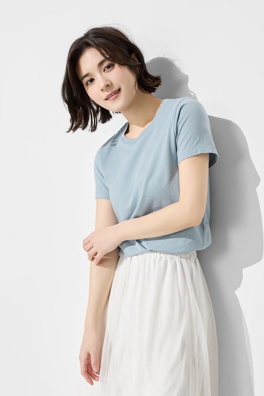 純棉圓領T恤-女