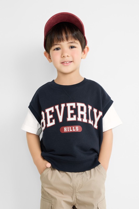 毛圈印花背心-童