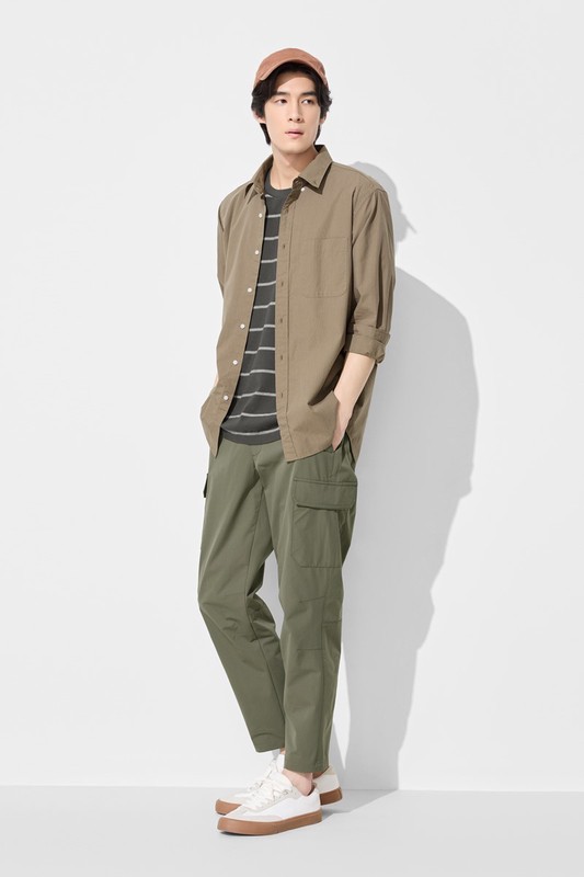 機能彈性工裝九分褲-男