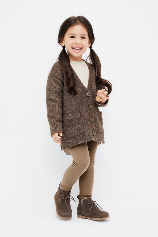 磨毛羅紋內搭褲-童