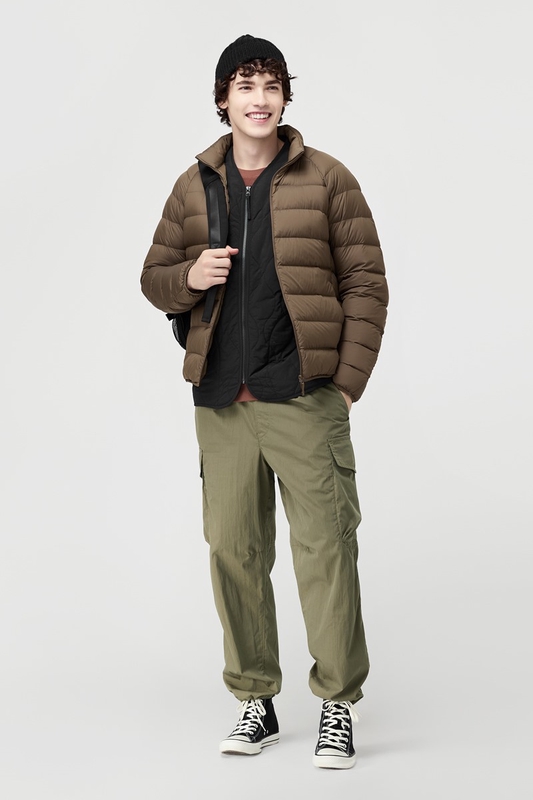 極輕羽絨立領外套-男