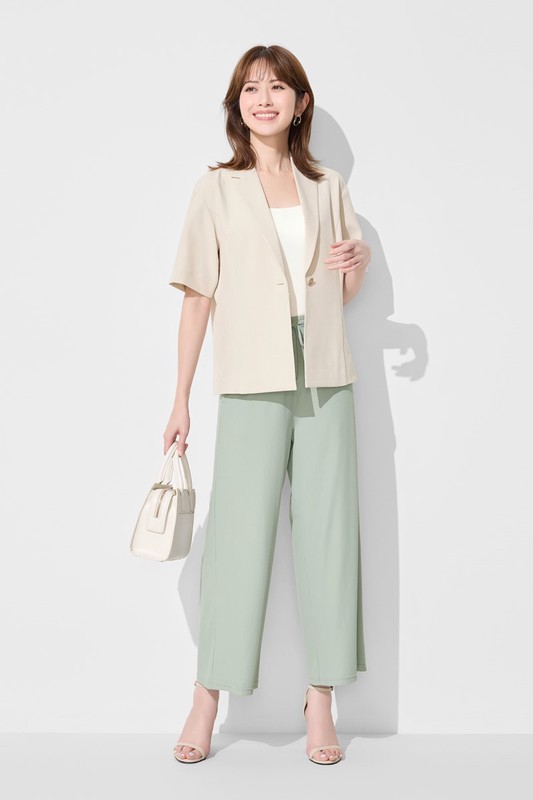 寬版短袖西裝外套-女