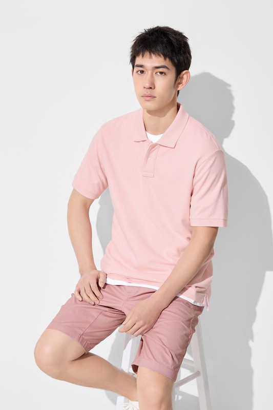純棉網眼polo衫-男