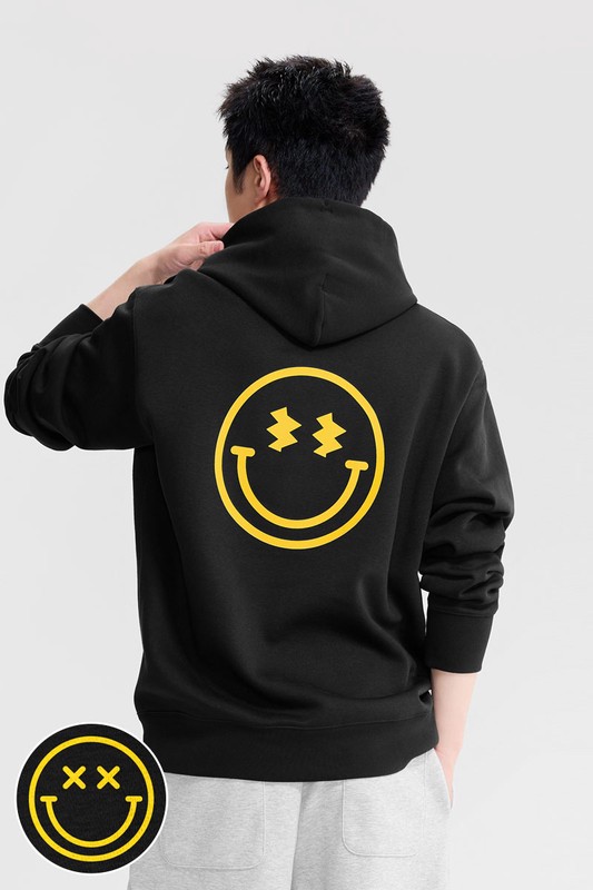S.W.SMILEY®刷毛印花連帽衫-02-男