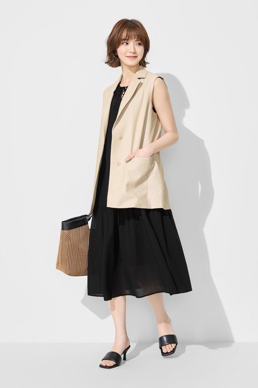 長版西裝背心-女