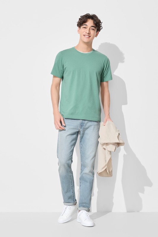 純棉圓領T恤-男