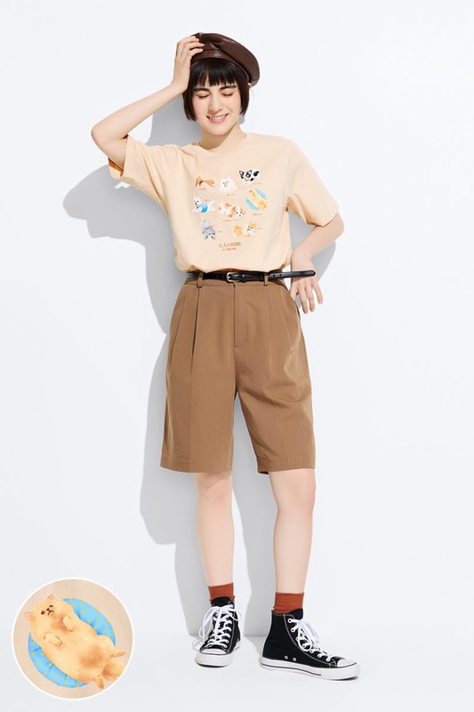 大人的圖鑑寬版印花T恤-16-女