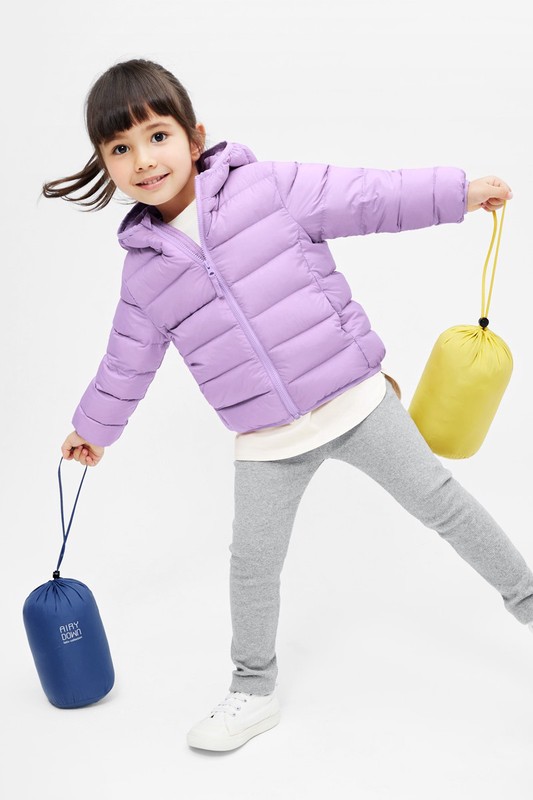 極輕羽絨連帽外套-童