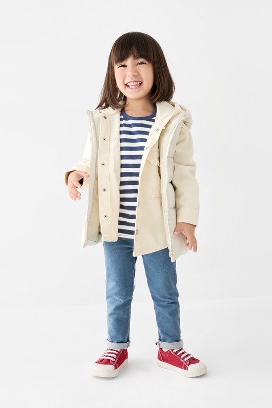 彈性針織牛仔長褲-童