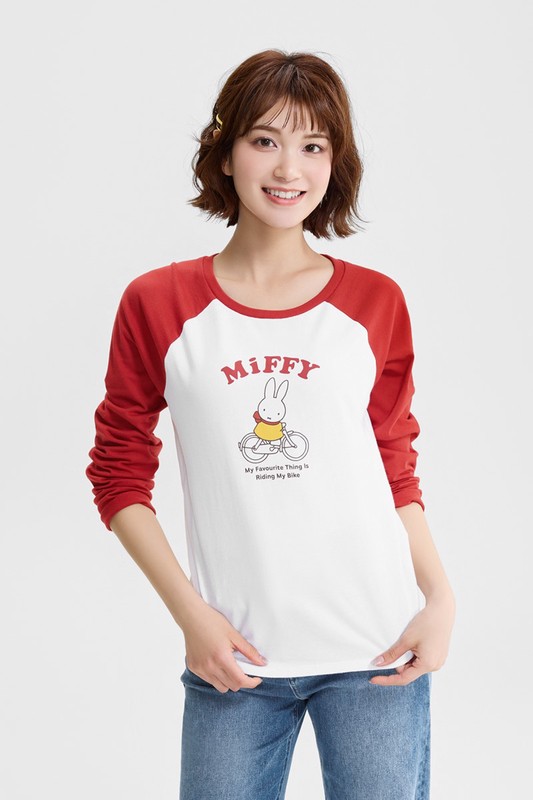 Miffy拉克蘭長袖印花T恤-01-女