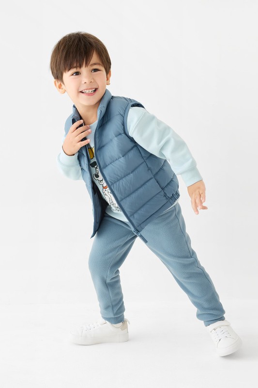 極輕羽絨立領背心-童