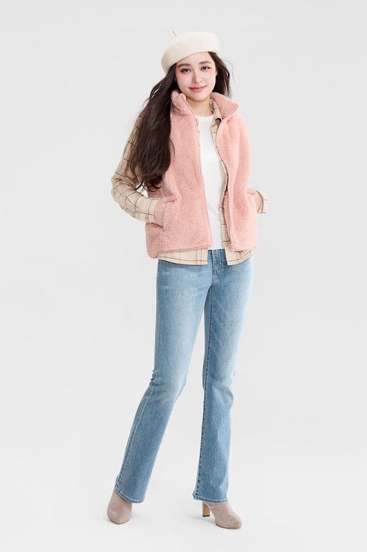 長刷毛背心-女