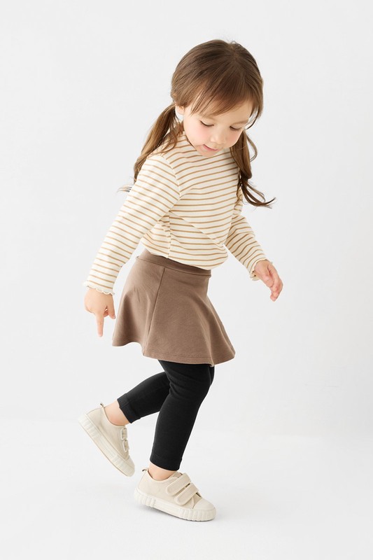 棉質羅紋假兩件內搭褲-Baby