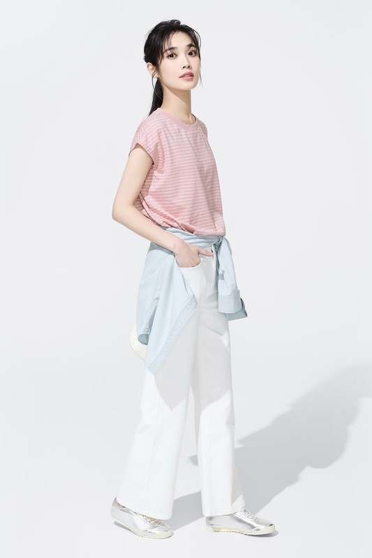純棉寬版條紋上衣-女