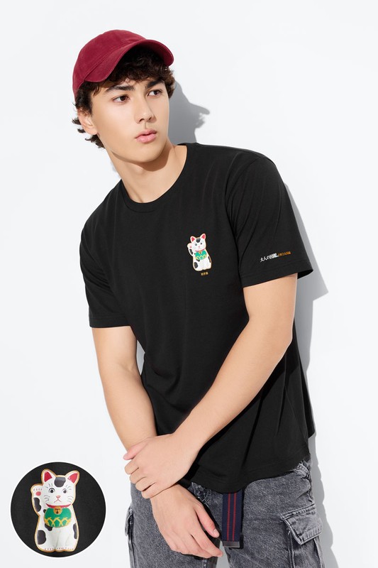 大人的圖鑑印花T恤-01-男