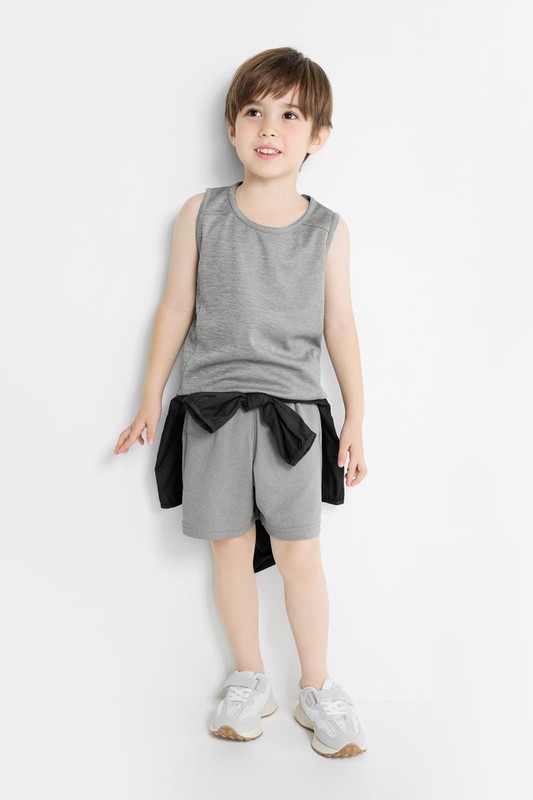 吸排網眼短褲-童