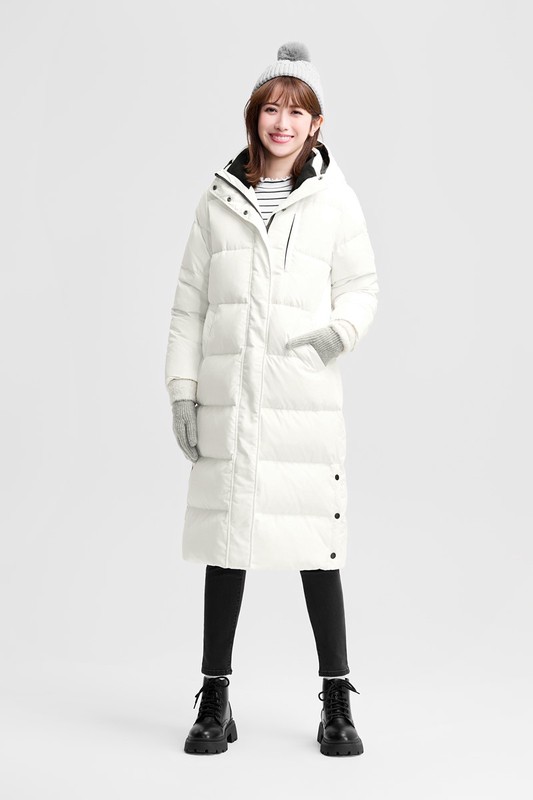 極暖羽絨長大衣-女