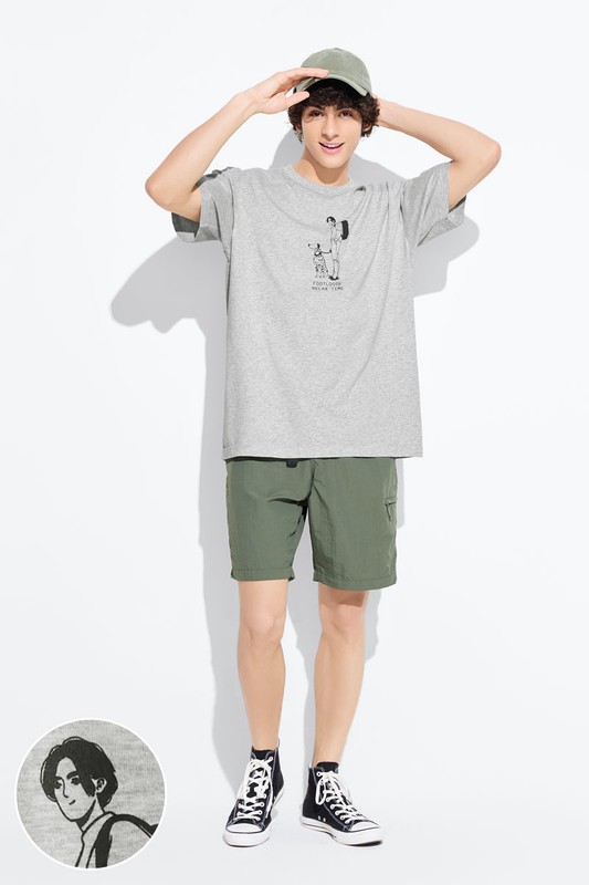 人物印花T恤-男