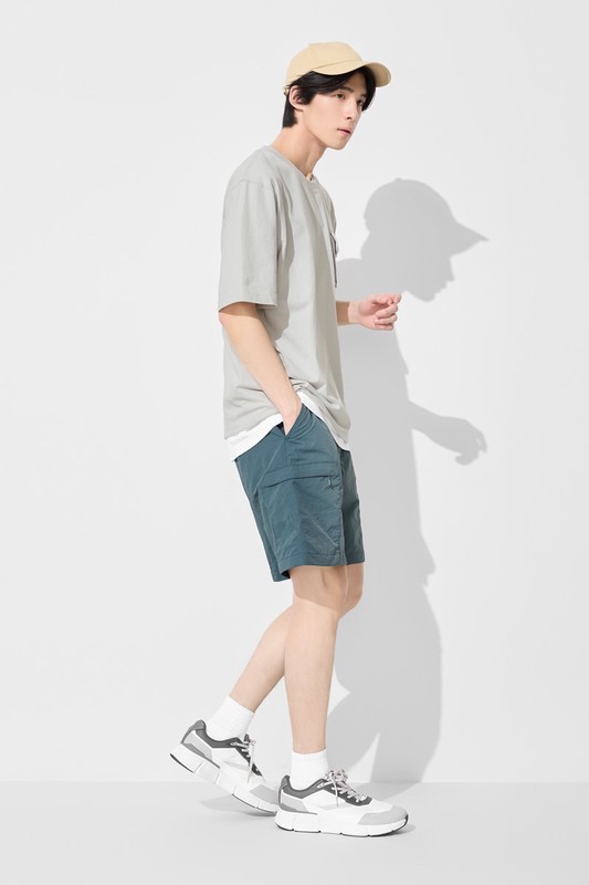 防潑水機能工裝短褲-男