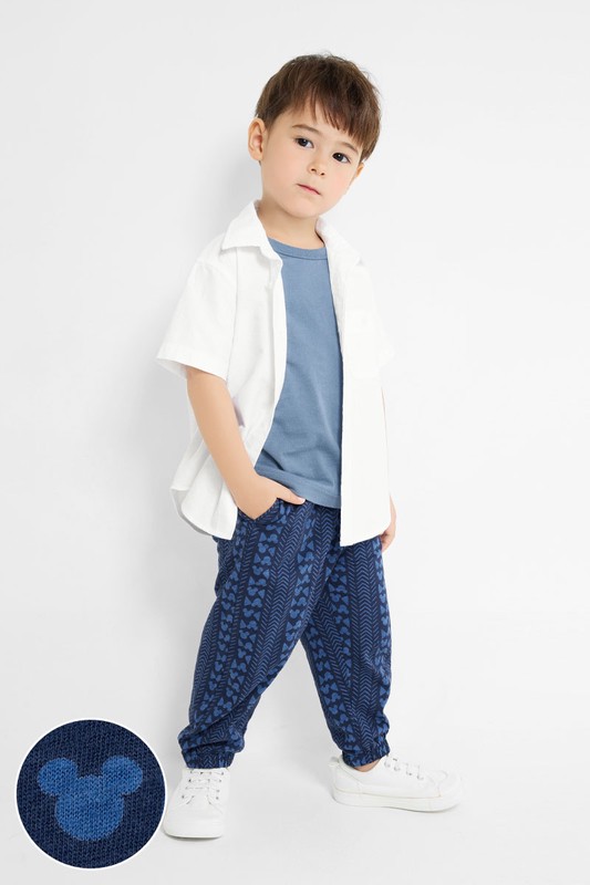 迪士尼系列竹節棉束口褲-童