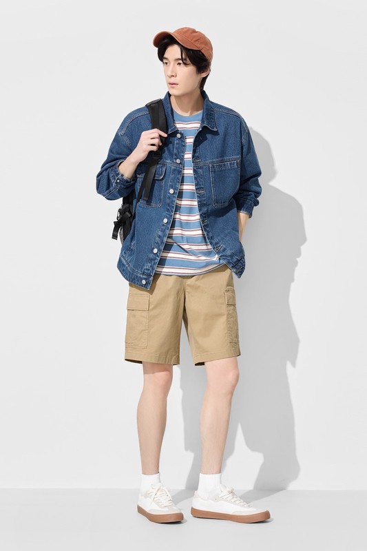 牛仔寬版外套-男