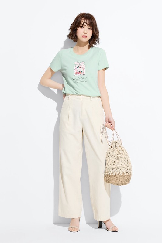 淡香微光印花T恤-女