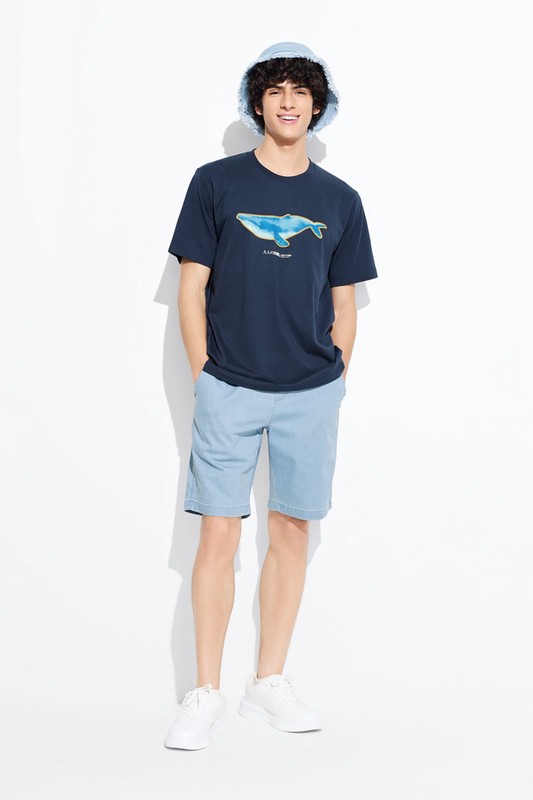 大人的圖鑑印花T恤-04-男