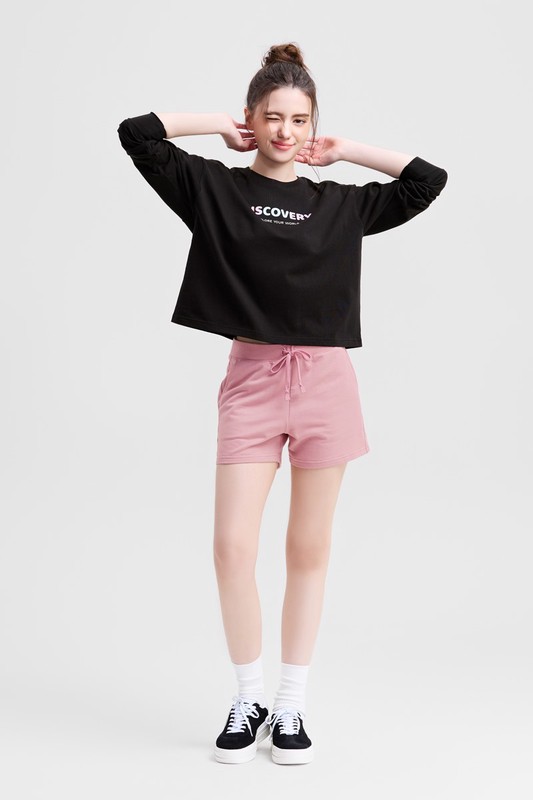 小毛圈口袋短褲-女