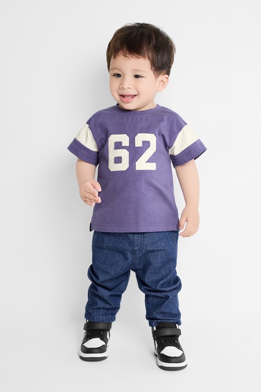 純棉寬鬆牛仔褲-Baby