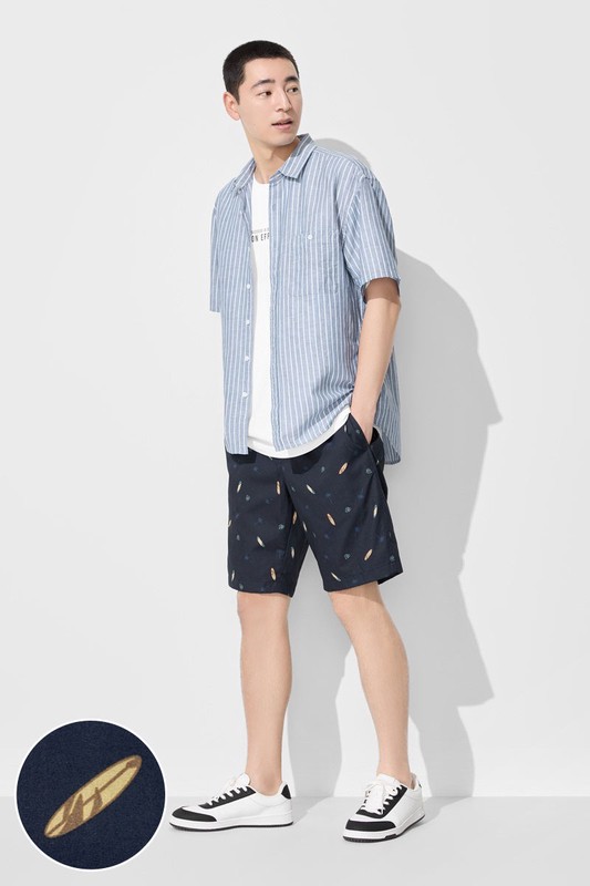 椰樹印花輕便短褲-男
