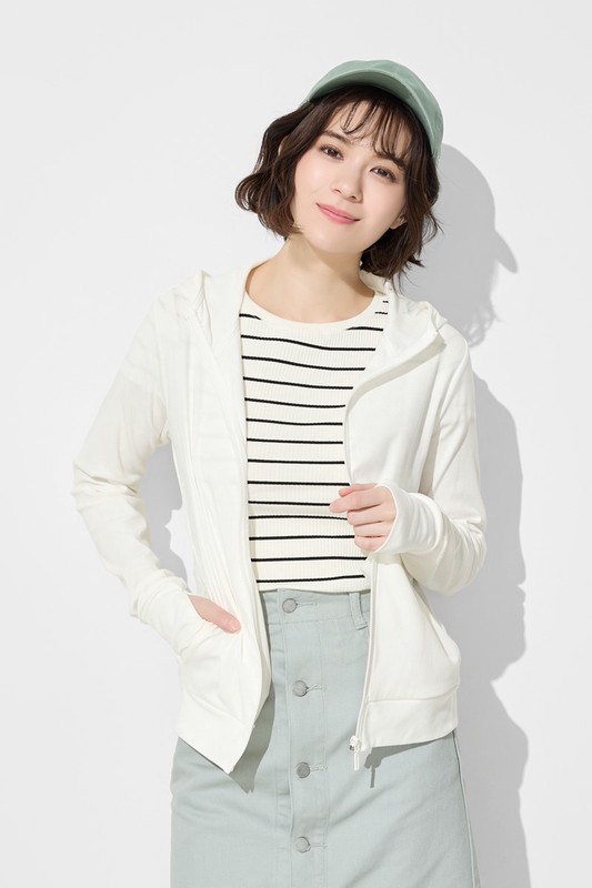 羅紋條紋木耳邊短版T恤-女