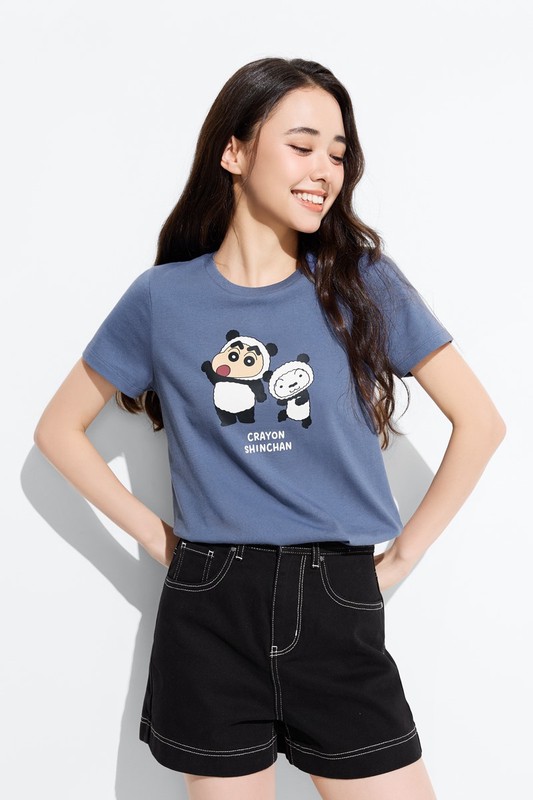 蠟筆小新印花T恤-04-女