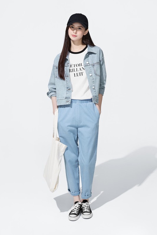 牛仔寬鬆短版外套-女