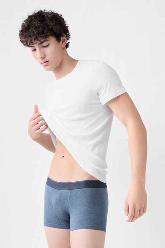 棉質低腰平口內褲-男