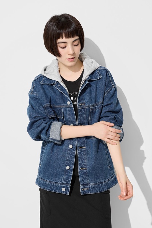 牛仔寬版外套-男