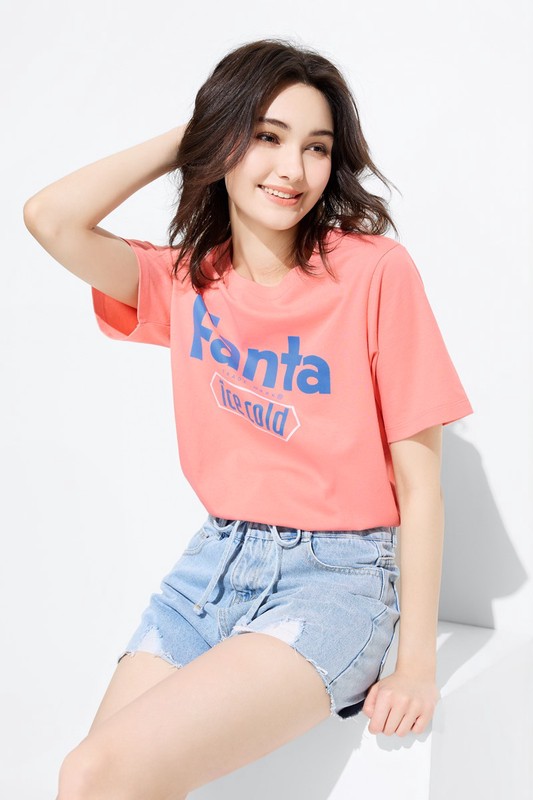 可口可樂寬版印花T恤-11-女